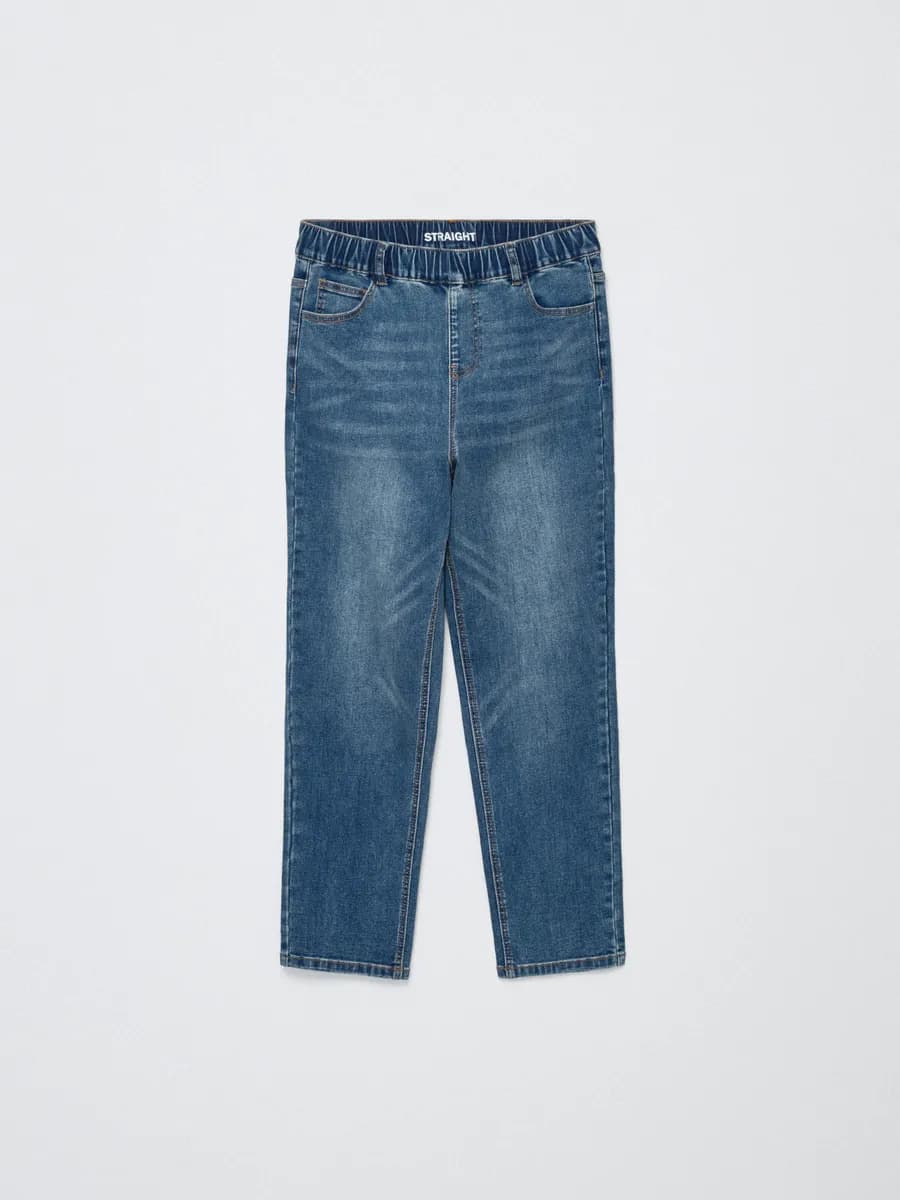 Прямые джинсы Straight fit на резинке с увеличенной полнотой