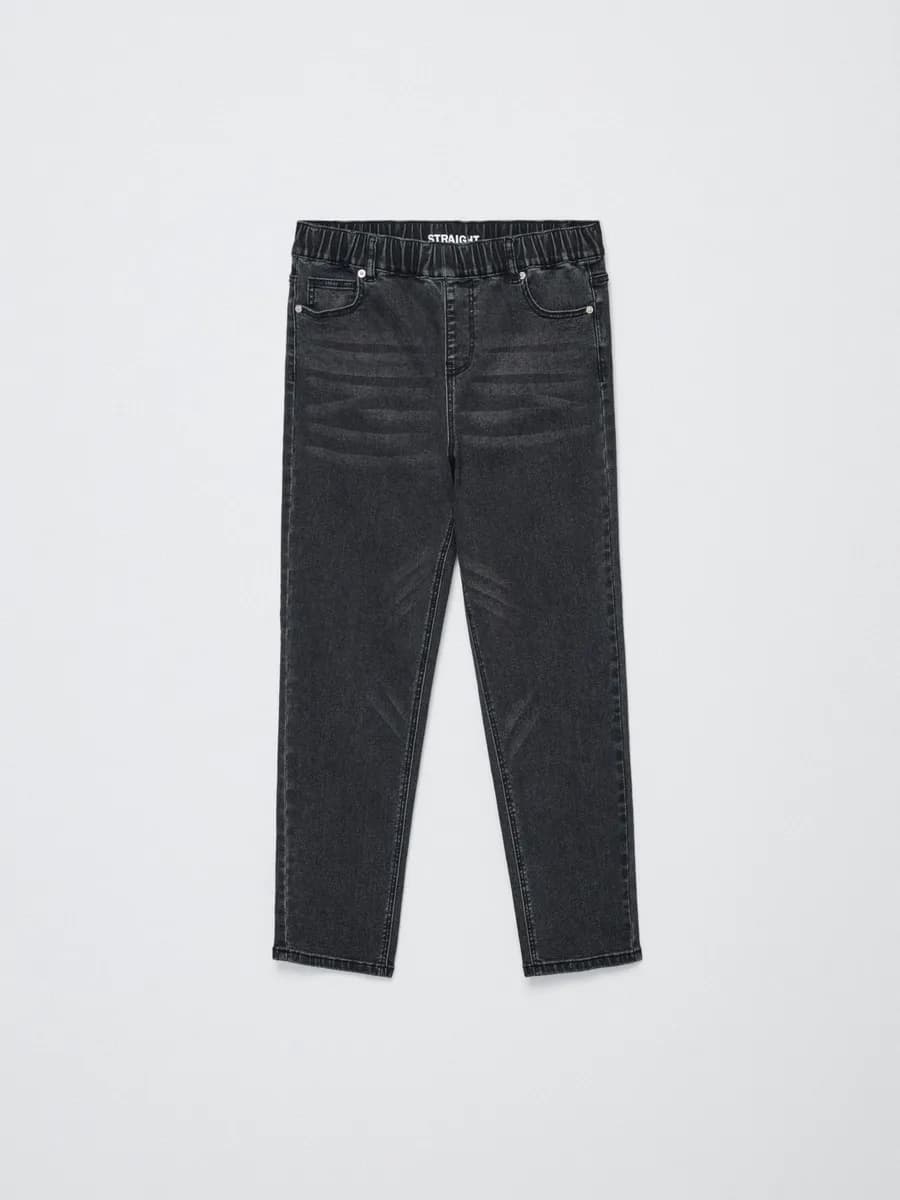 Прямые джинсы Straight fit на резинке с увеличенной полнотой