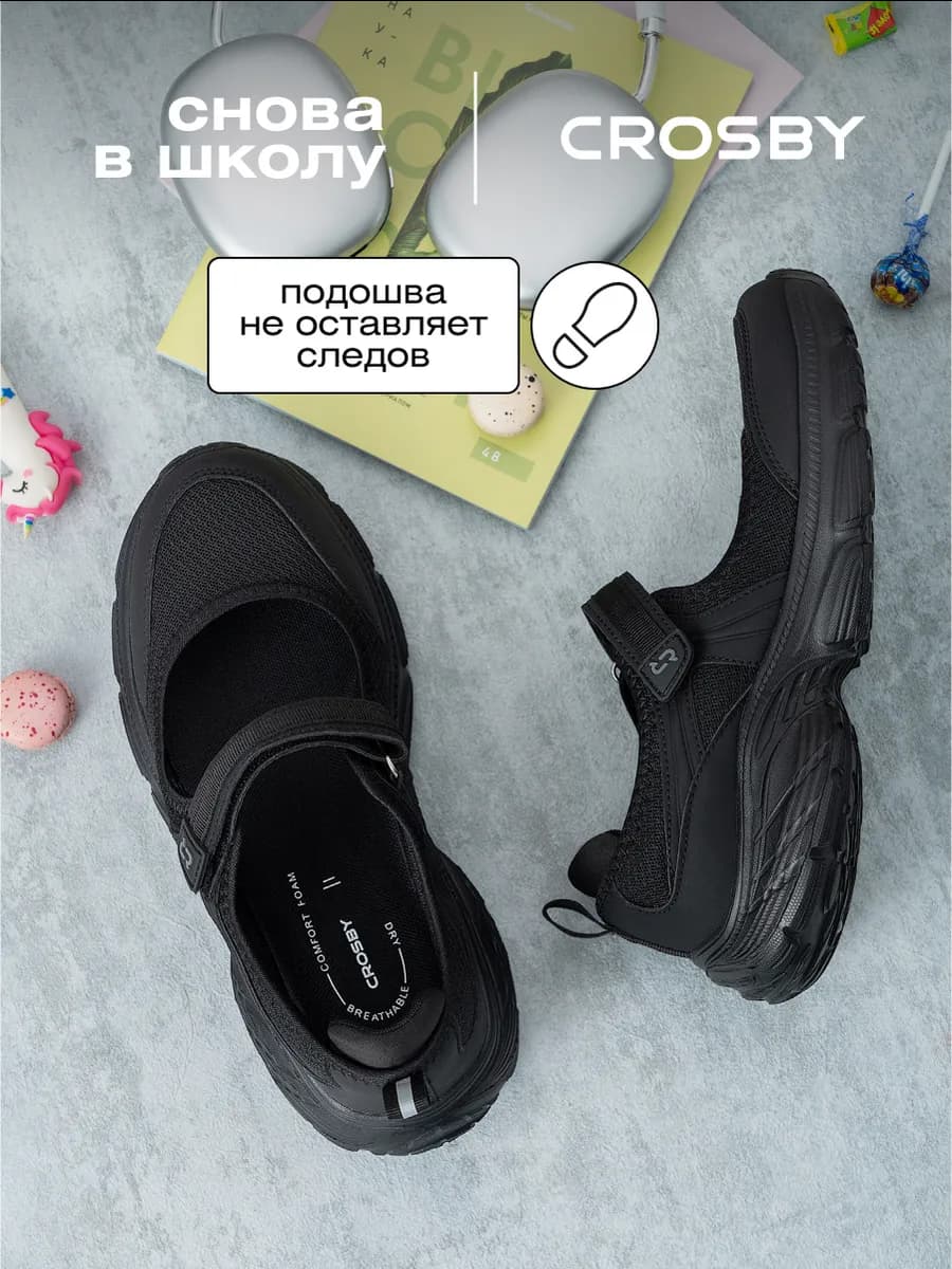 Спортивные туфли на липучке текстильные школьные
