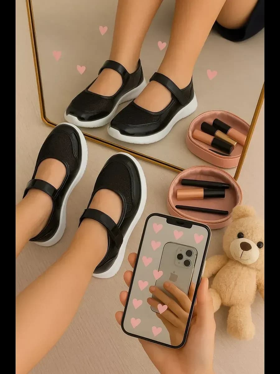 Туфли школьные для девочки с белой подошвой