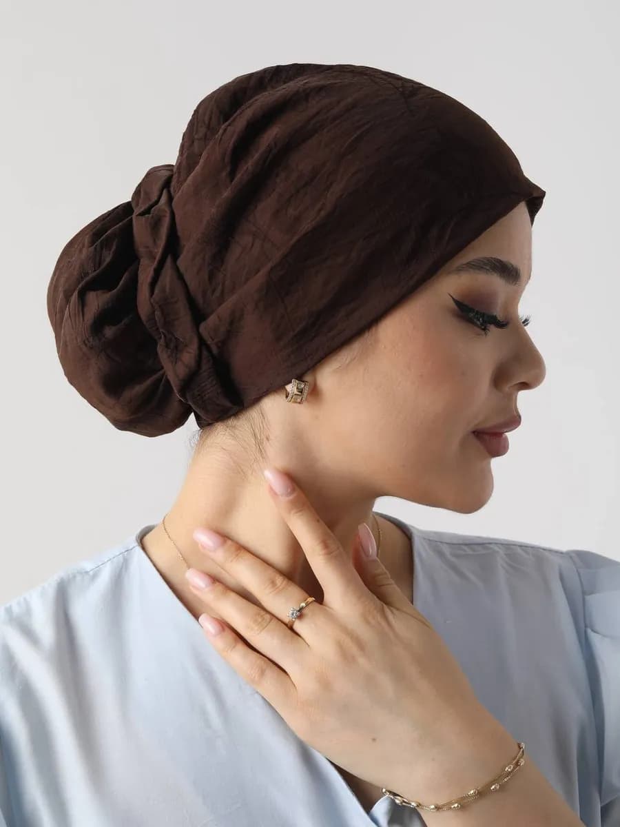 Мусульманский готовый платок с дулькой на лето