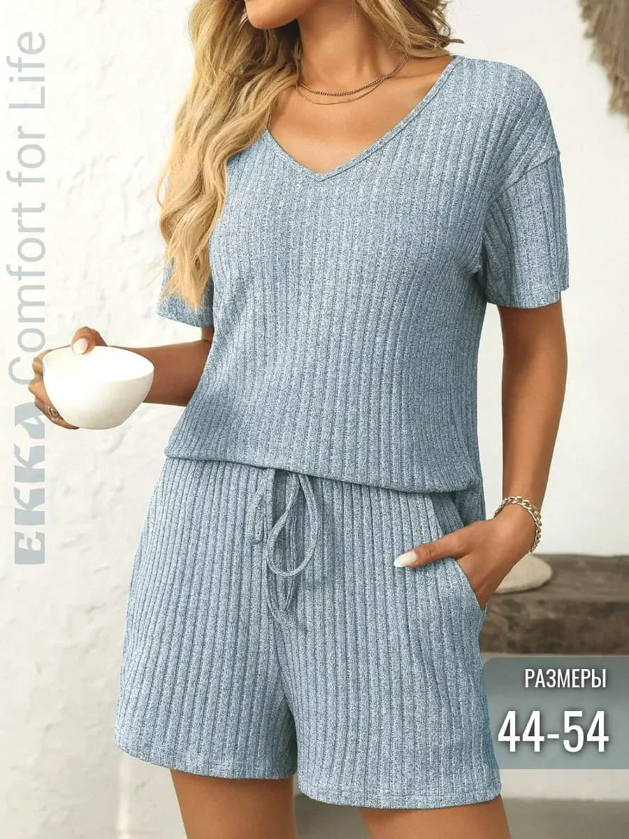 Домашний костюм пижама с шортами