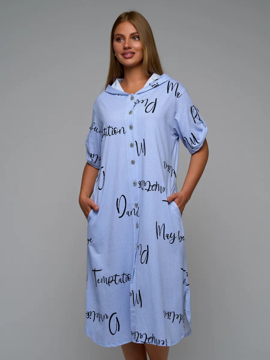 халат домашний на пуговицах большие размеры