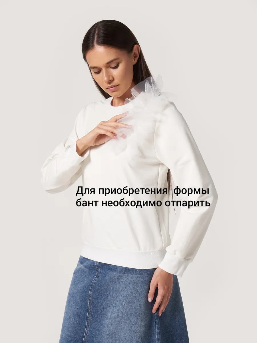 Свитшот базовый нарядный без начеса
