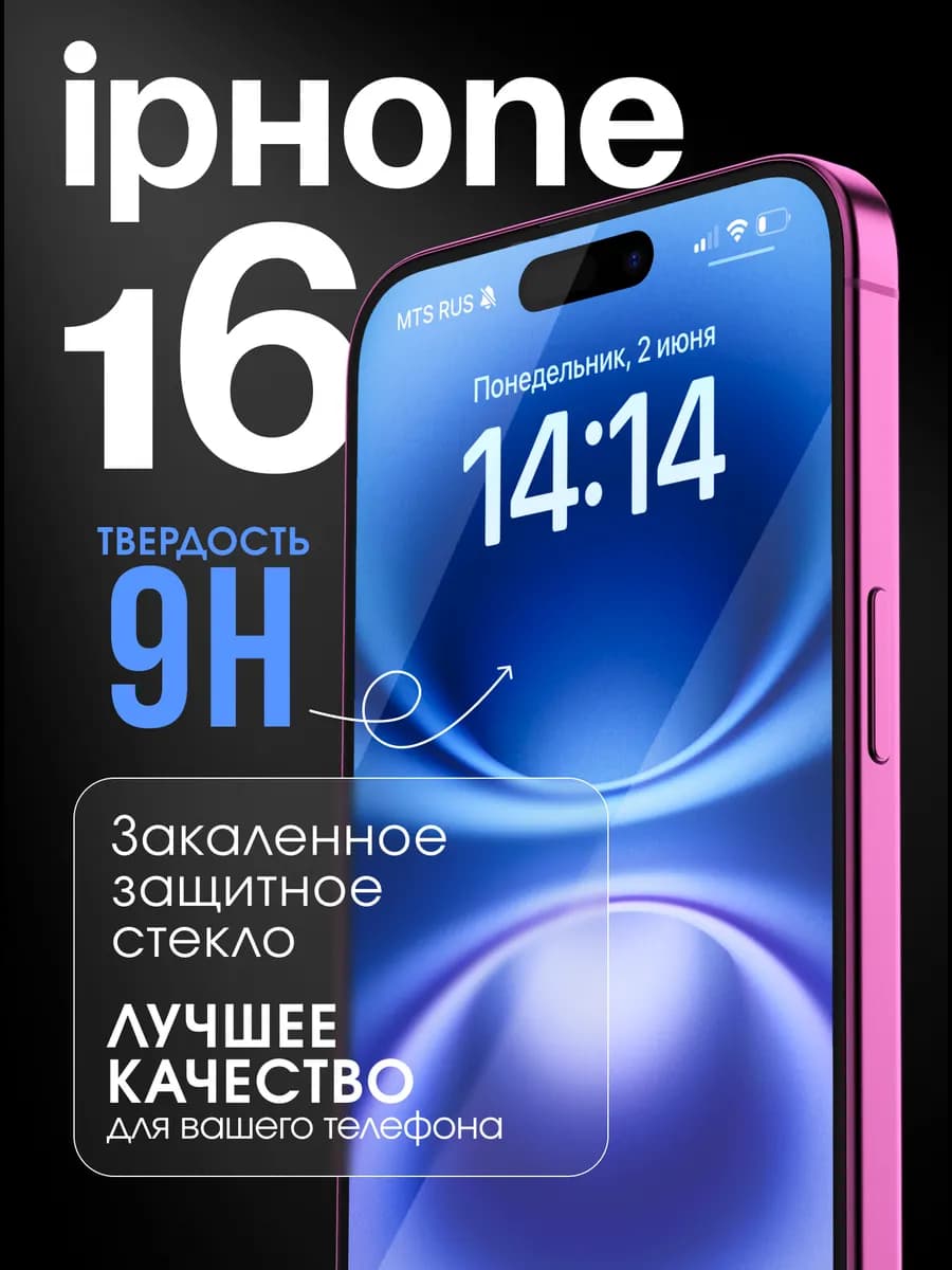 Защитное стекло на iPhone 16 премиум 5D