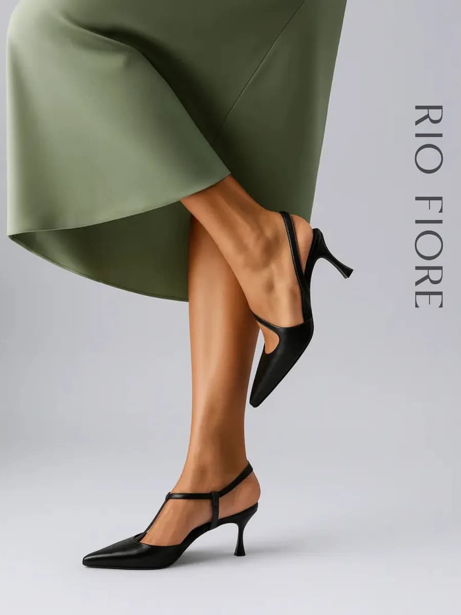 Туфли на каблуке шпильке слингбэки вечерние - фото 1