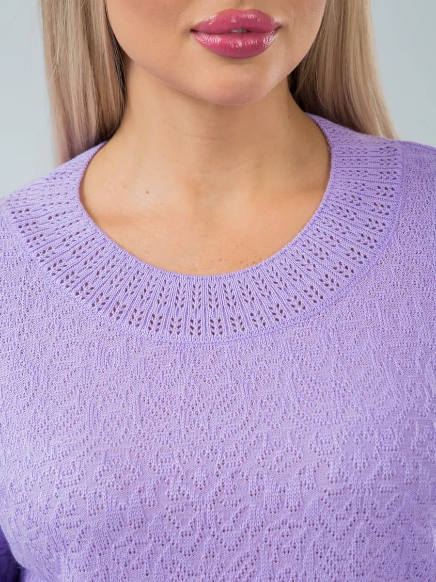 Джемпер трикотажный кофта ажурная