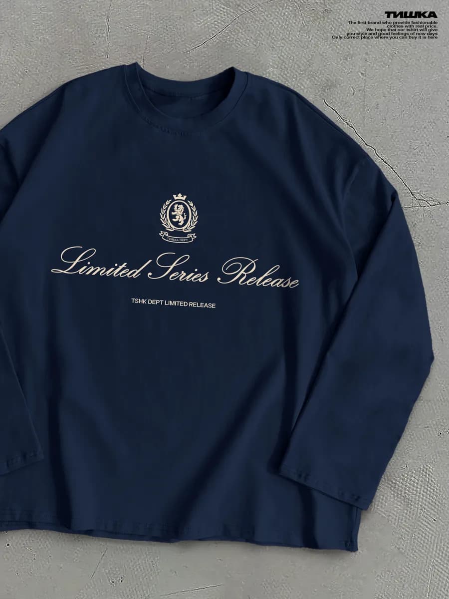 Лонгслив оверсайз с принтом олдмани