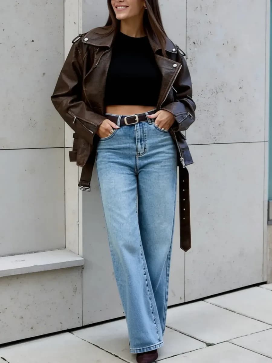 Джинсы широкие клеш прямые трубы