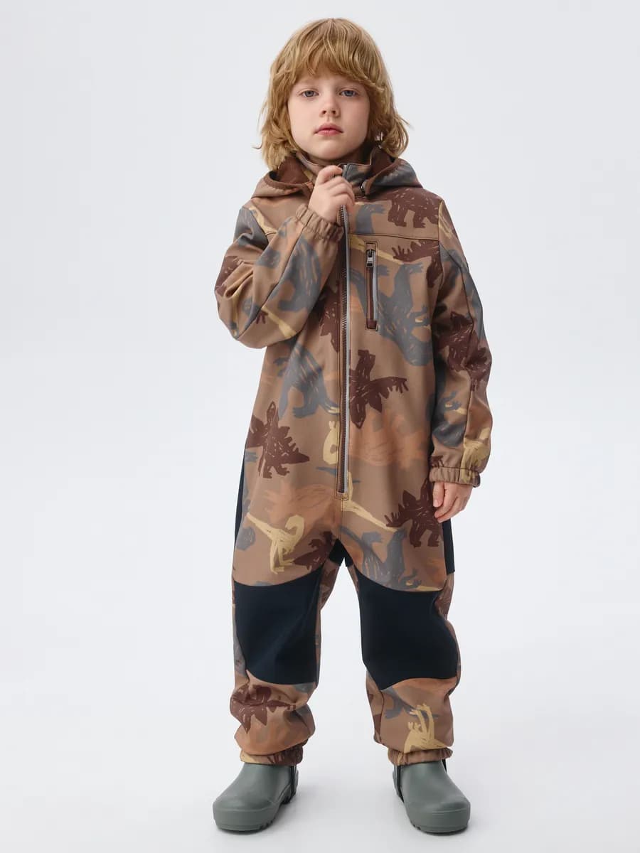 Комбинезон из Softshell на флисе легкий непромокаемый