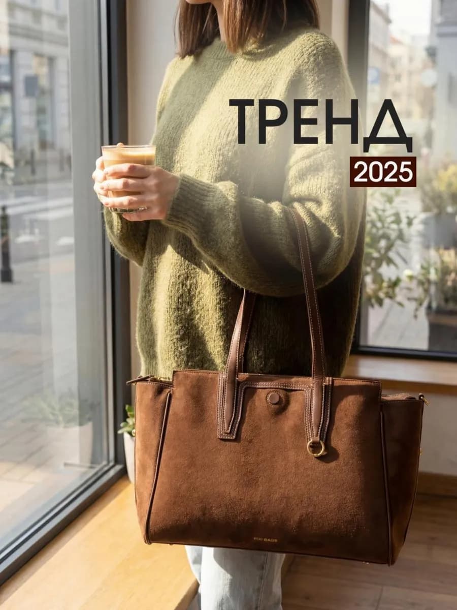 Сумка тоут большая замшевая