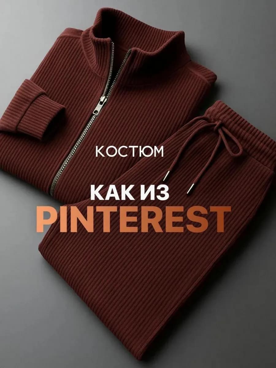 Спортивный костюм теплый вельветовый old money