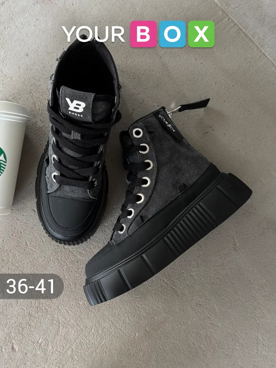 Высокие кеды на платформе демисезонные