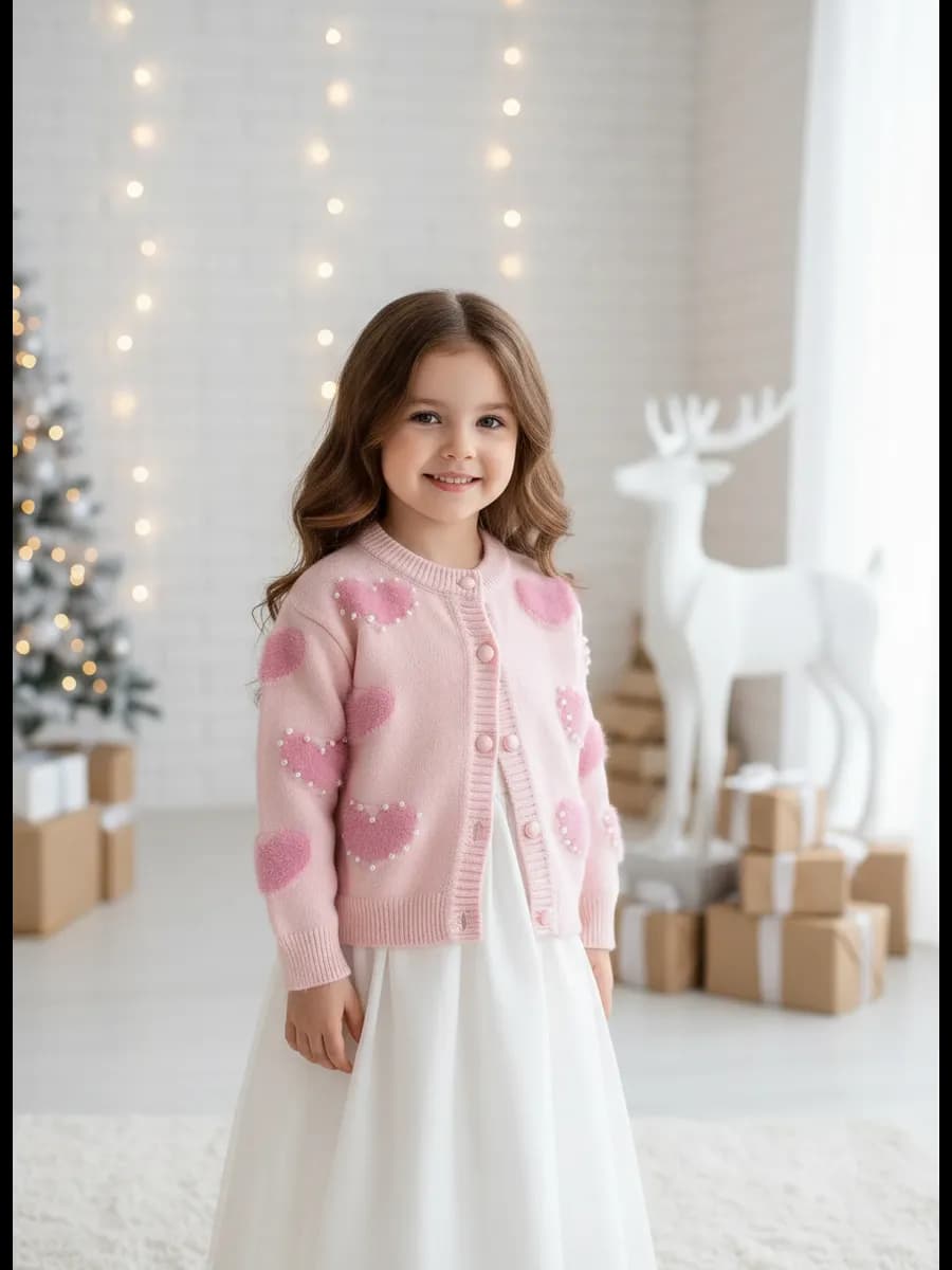 Кардиган детский утепленный вязаный кофточка