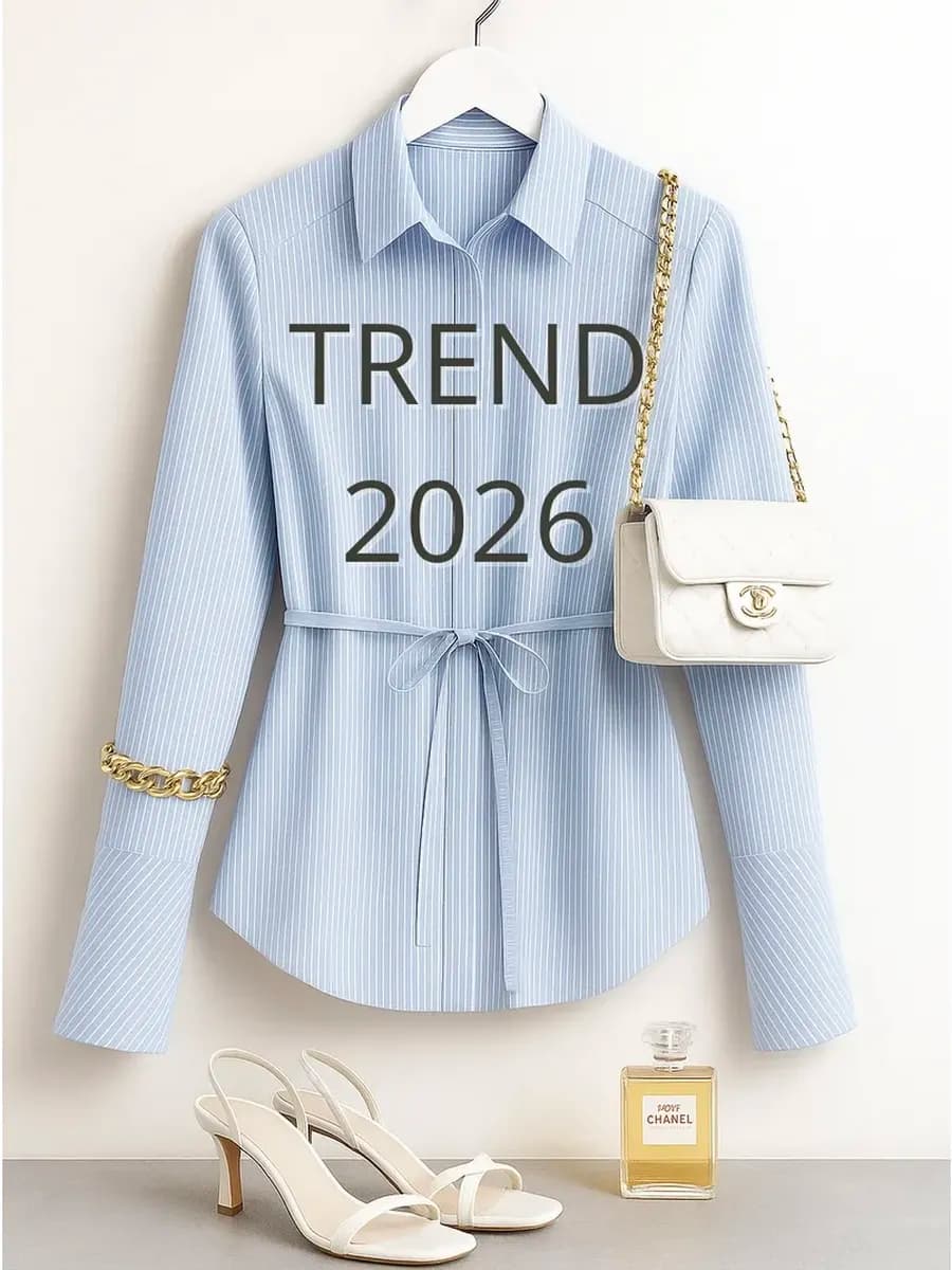 Рубашка блузка приталенная нарядная в полоску на завязках