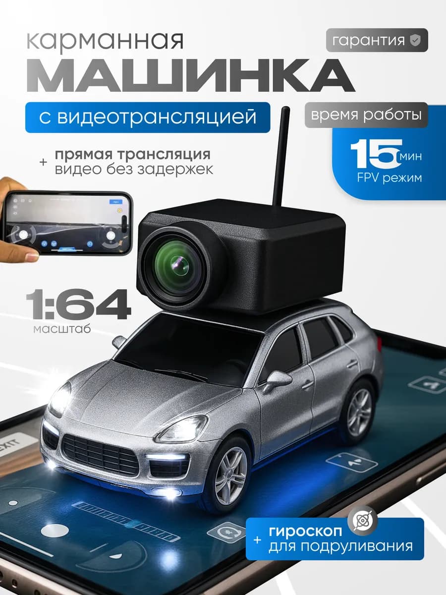 Машинка Porsche на пульте управления с FPV камерой