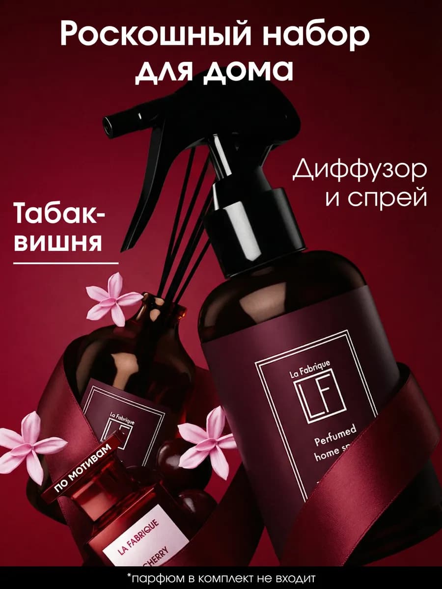 набор спрей для дома, диффузор Black cherry