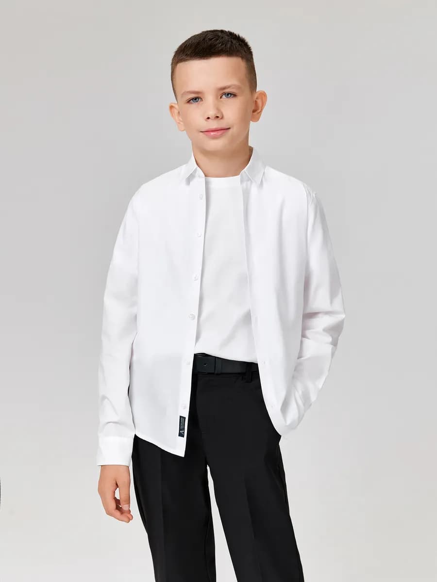 Рубашка школьная классическая с длинным рукавом