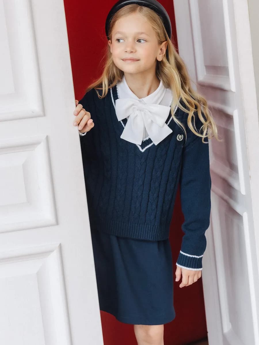 Свитер школьный вязаный джемпер