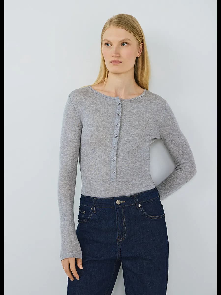 Боди с длинным рукавом