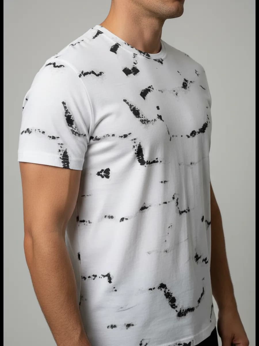 Футболка базовая хлопок с принтом