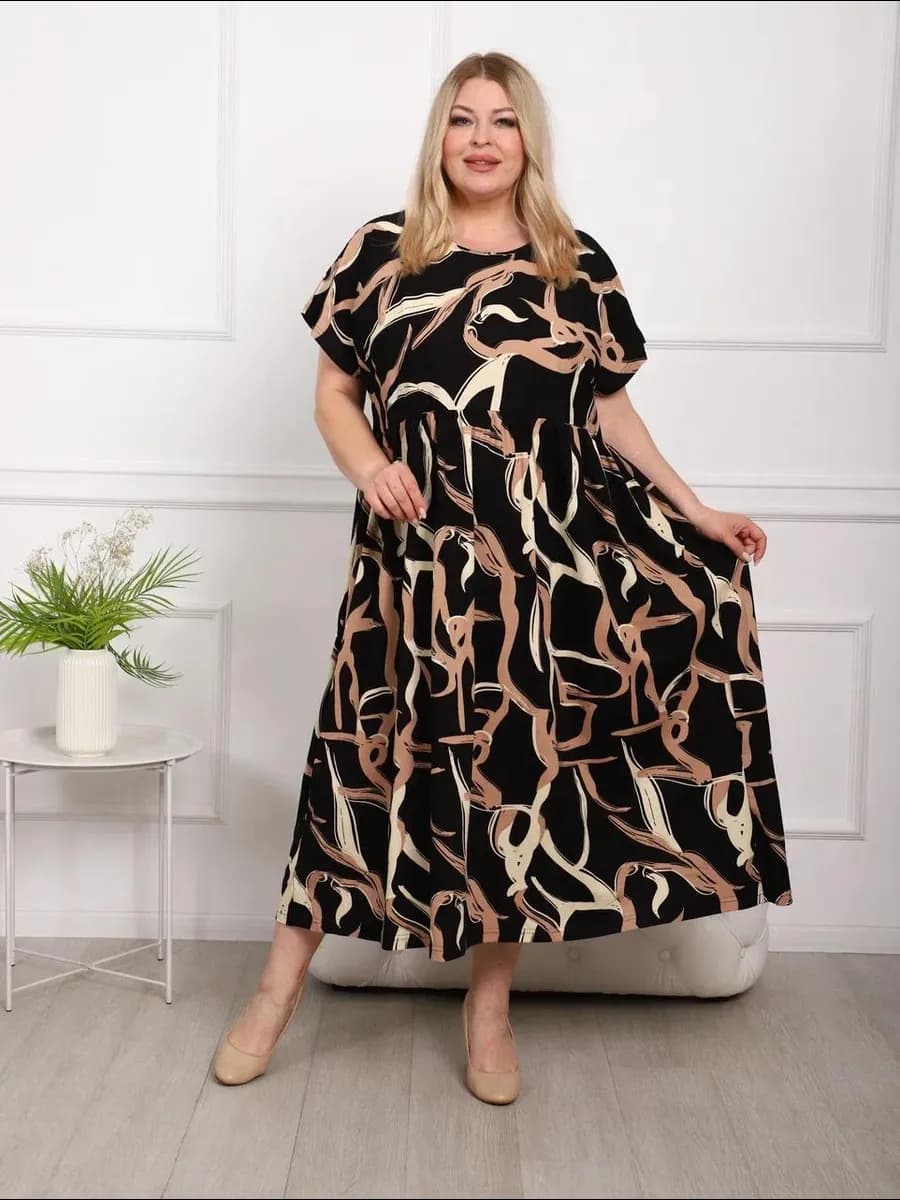 платье домашнее трикотажное - фото 1