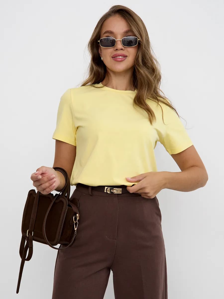 Футболка женская желтая