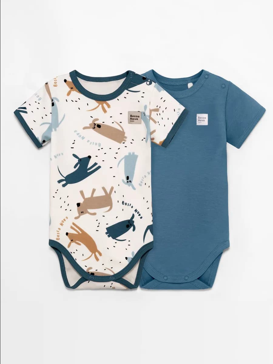 Боди для новорожденных девочек мальчиков малышей набор 2 шт - фото 1