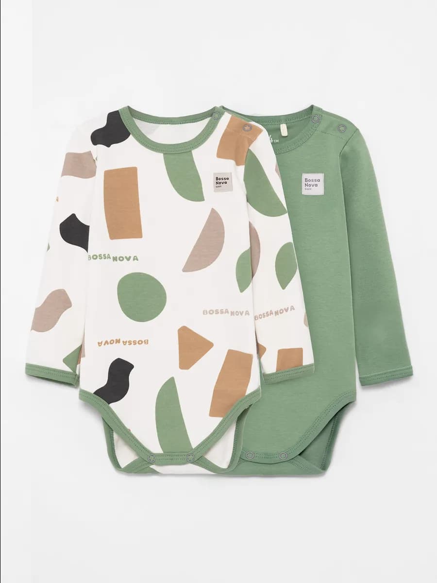 Боди для новорожденных девочек мальчиков малышей набор 2 шт