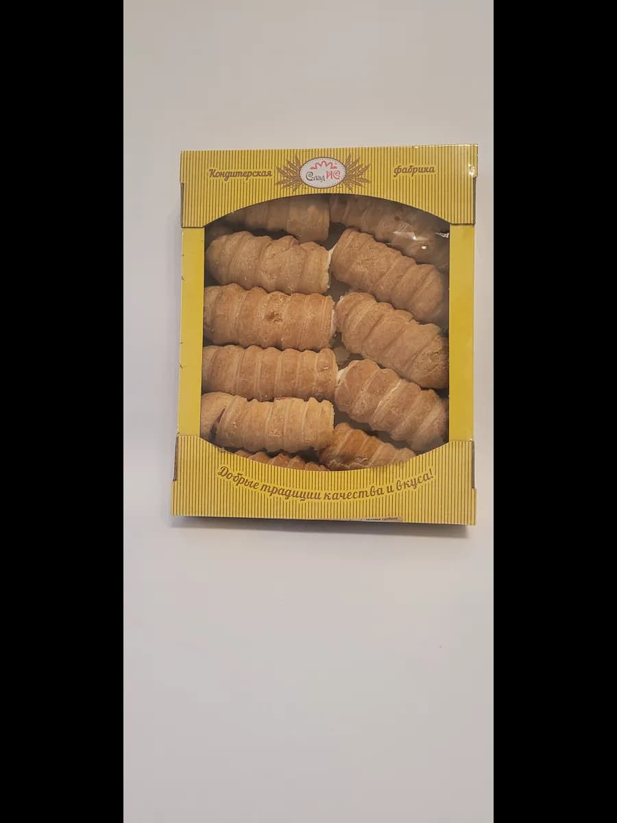 Печенье слоеное трубочка крем брюлле - фото 1