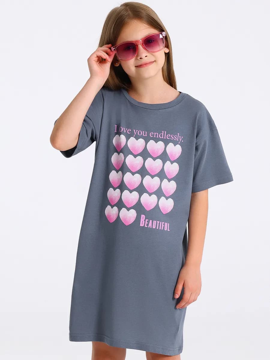 Платье - футболка туника подростковая
