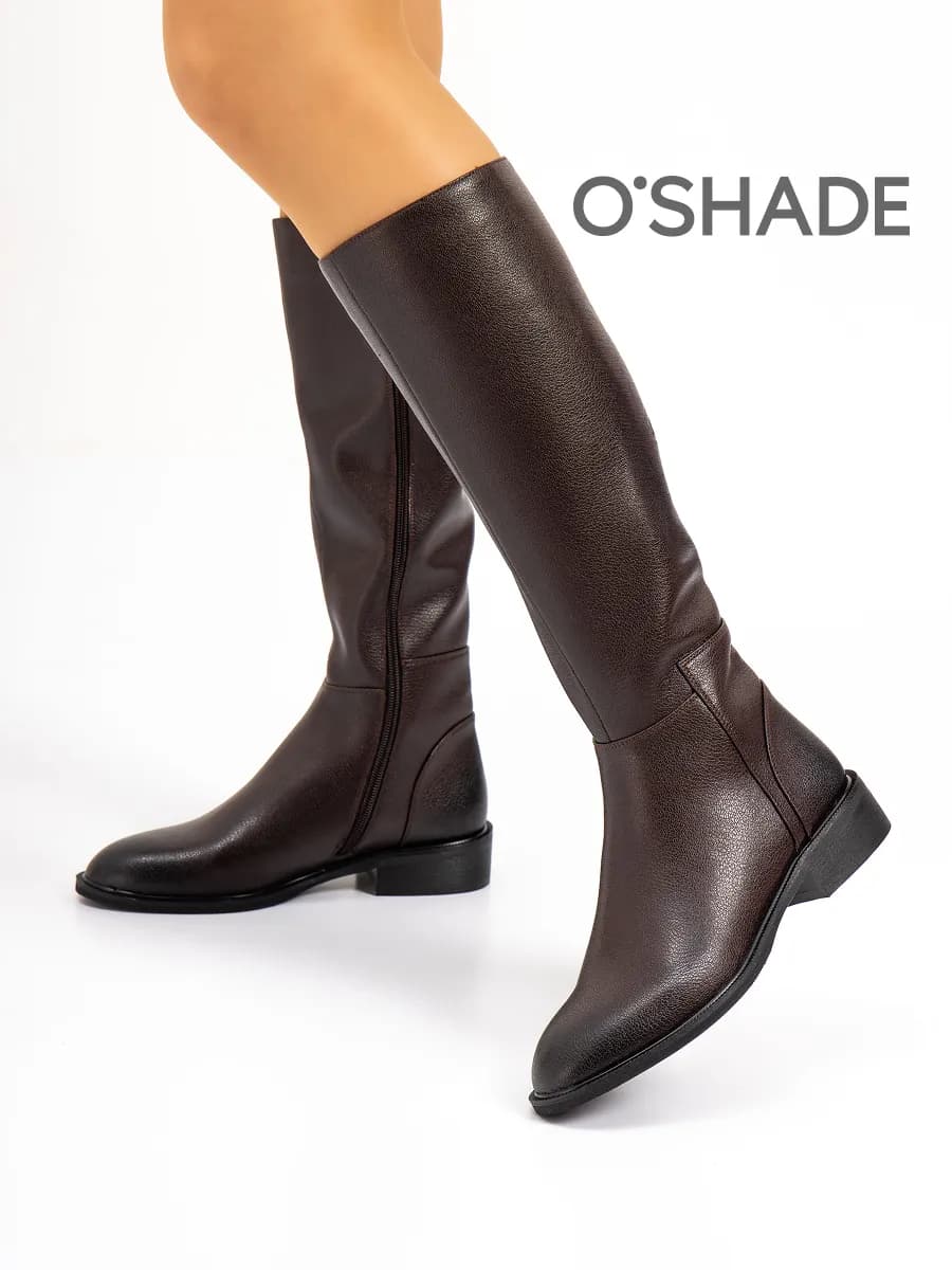 O'SHADE Сапоги женские демисезонные коричневые