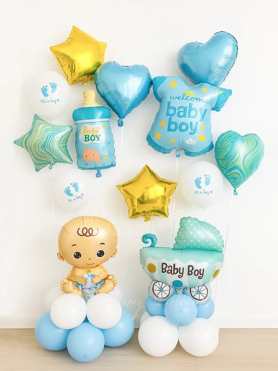 Воздушные шары на выписку новорожденного фотозона