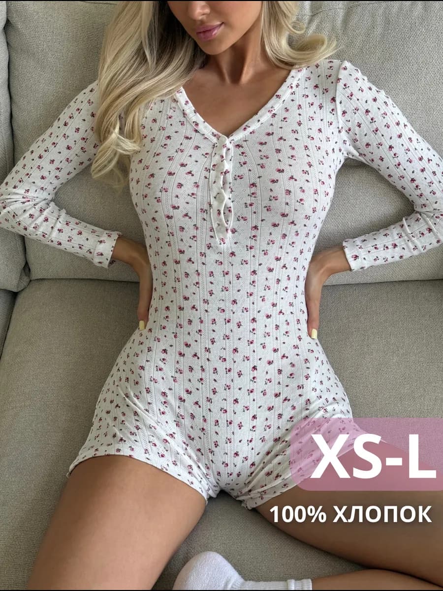 Пижама комбинезон слитная с шортами