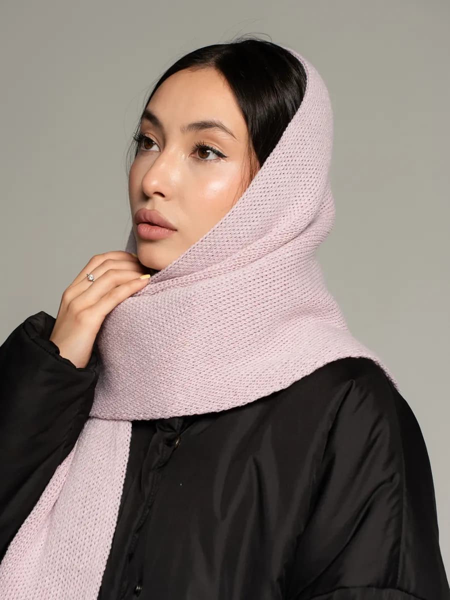 Косынка шаль вязаная теплая