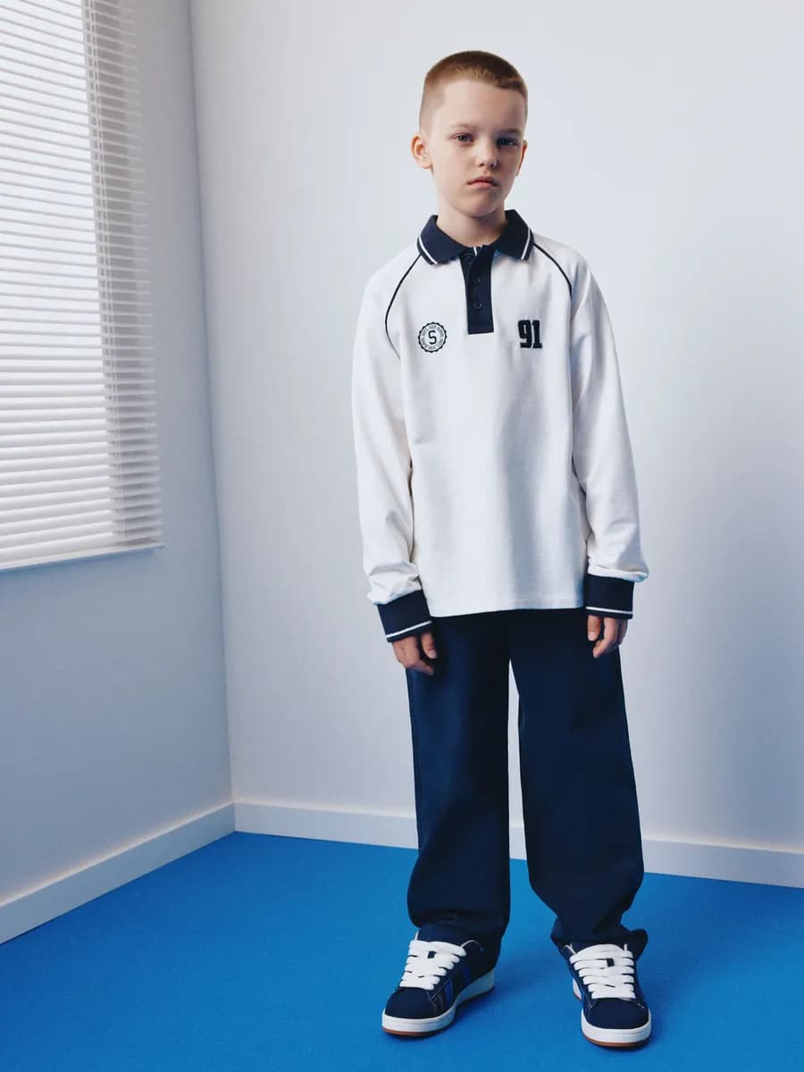 Школьные брюки carpenter широкие темно-синие