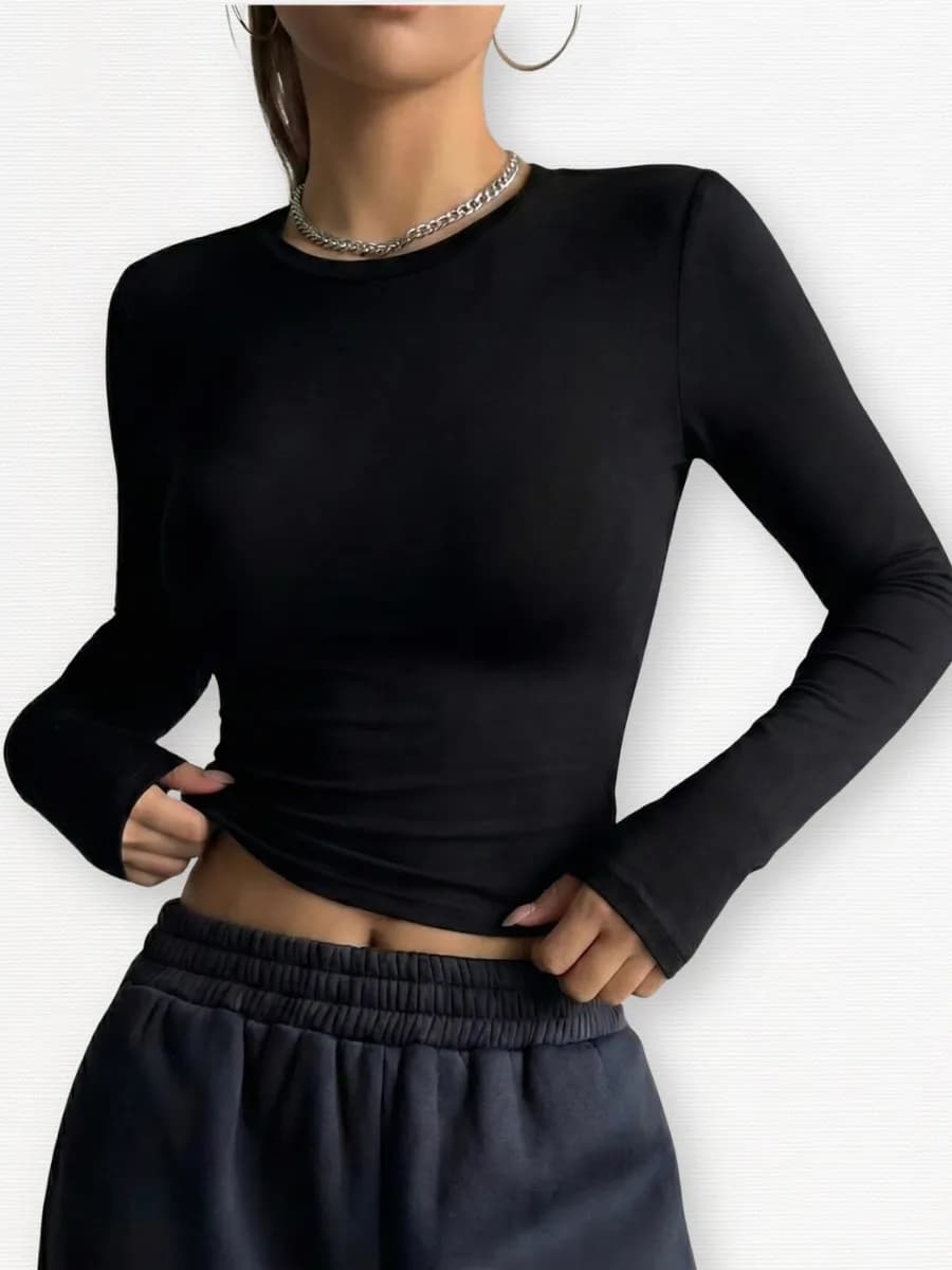 Лонгслив с длинным рукавом облегающий skims