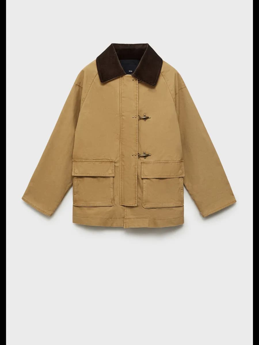 Хлопковая парка с контрастным воротником "FIRE"