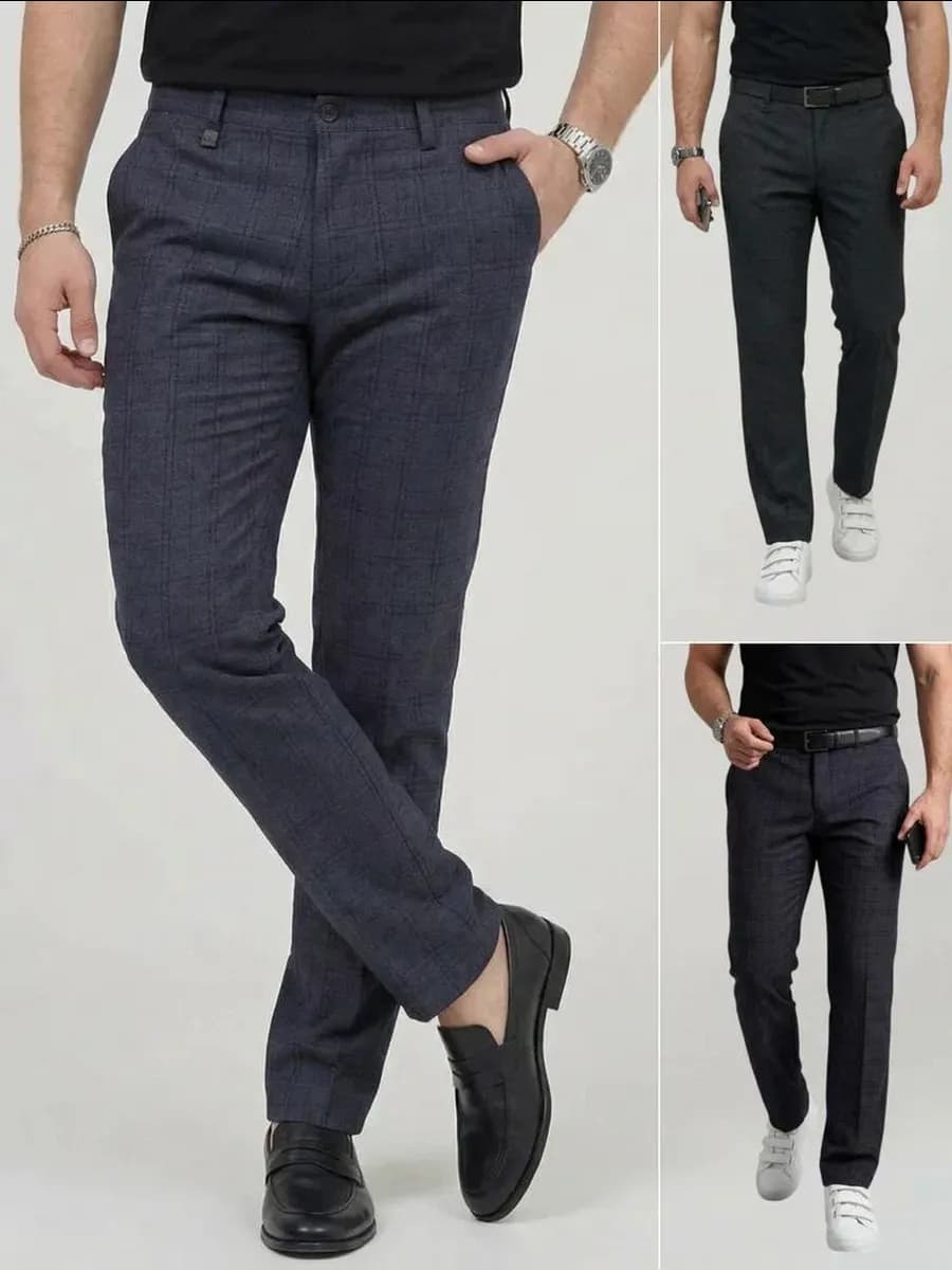 Брюки в клетку мужские