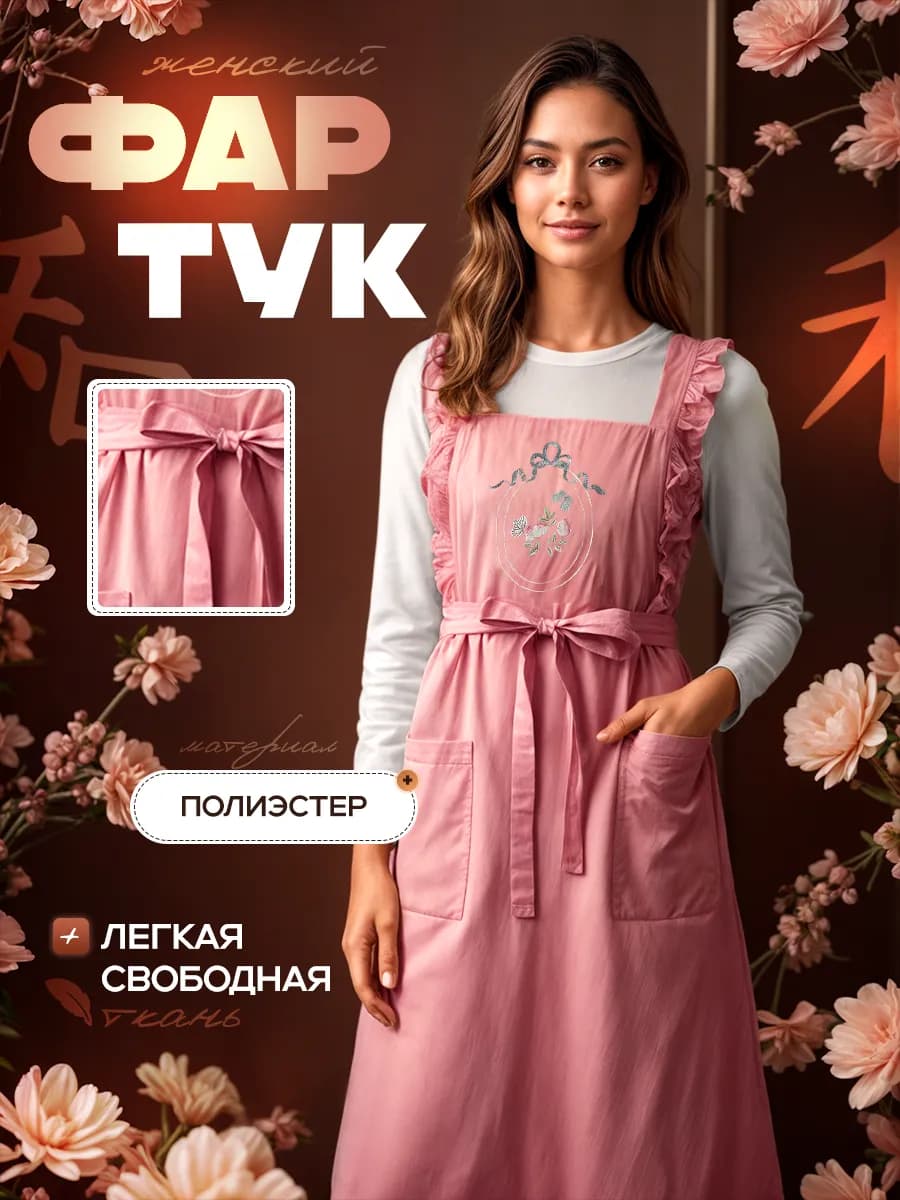 Фартук кухонный женский с вышивкой