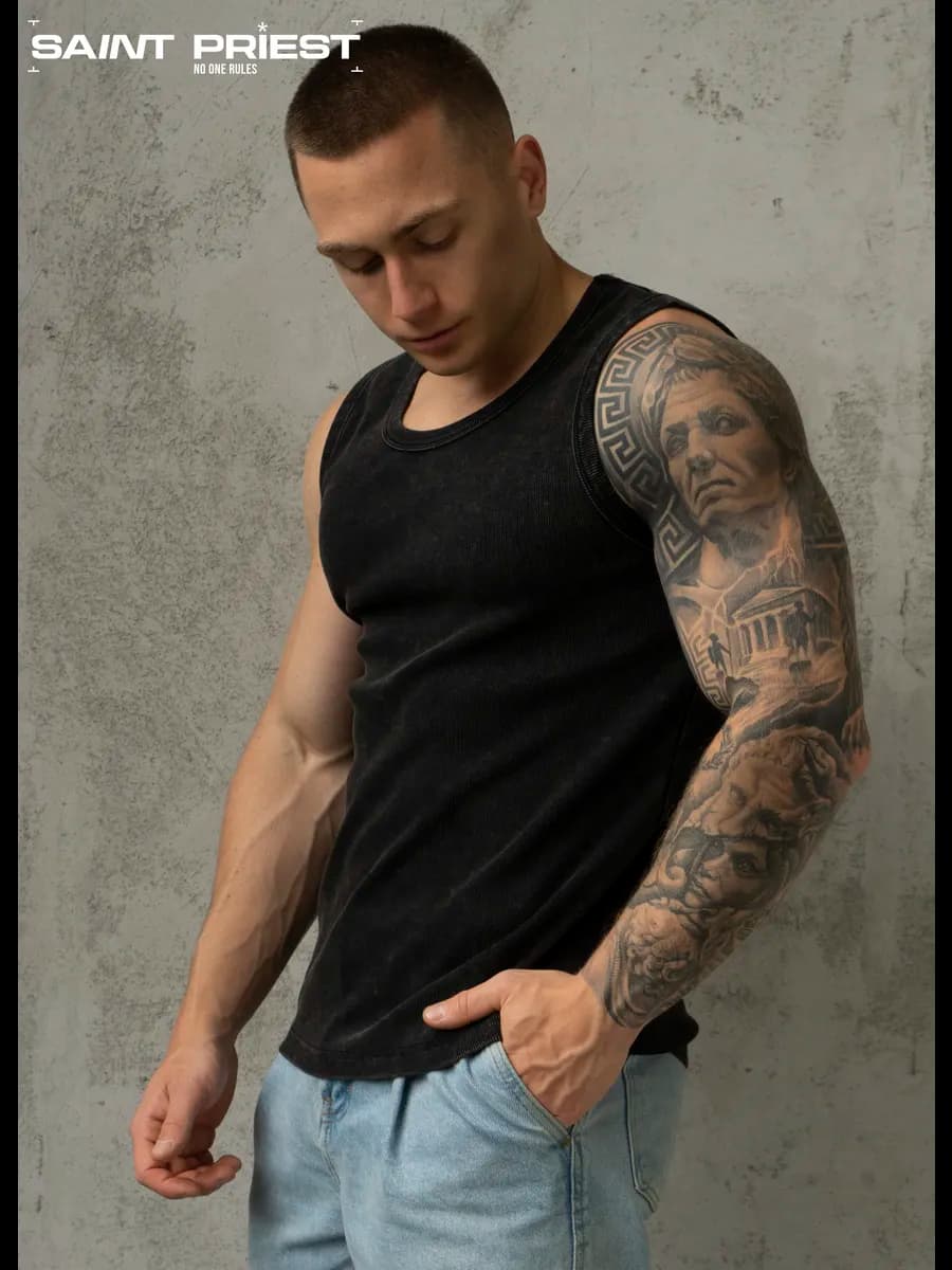 Майка в рубчик варенка