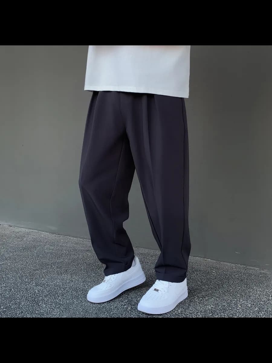 Брюки бананы широкие оверсайз классические - фото 1