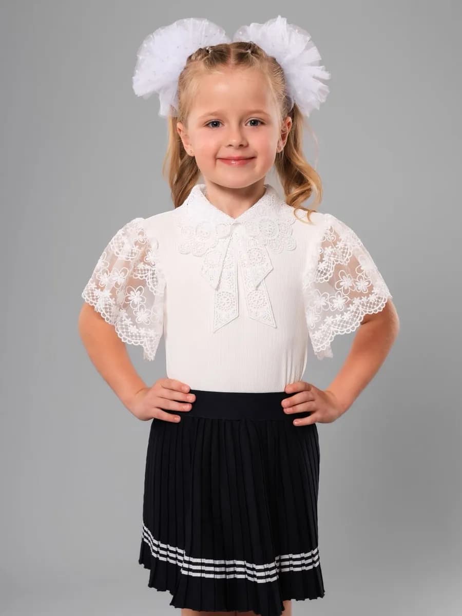 Блузка школьная трикотажная