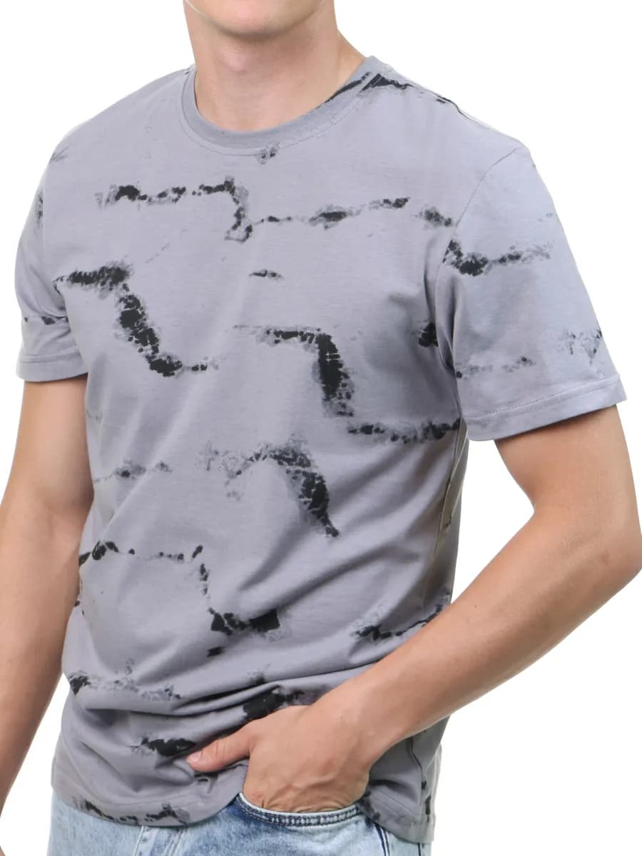 Футболка с принтом базовая хлопок