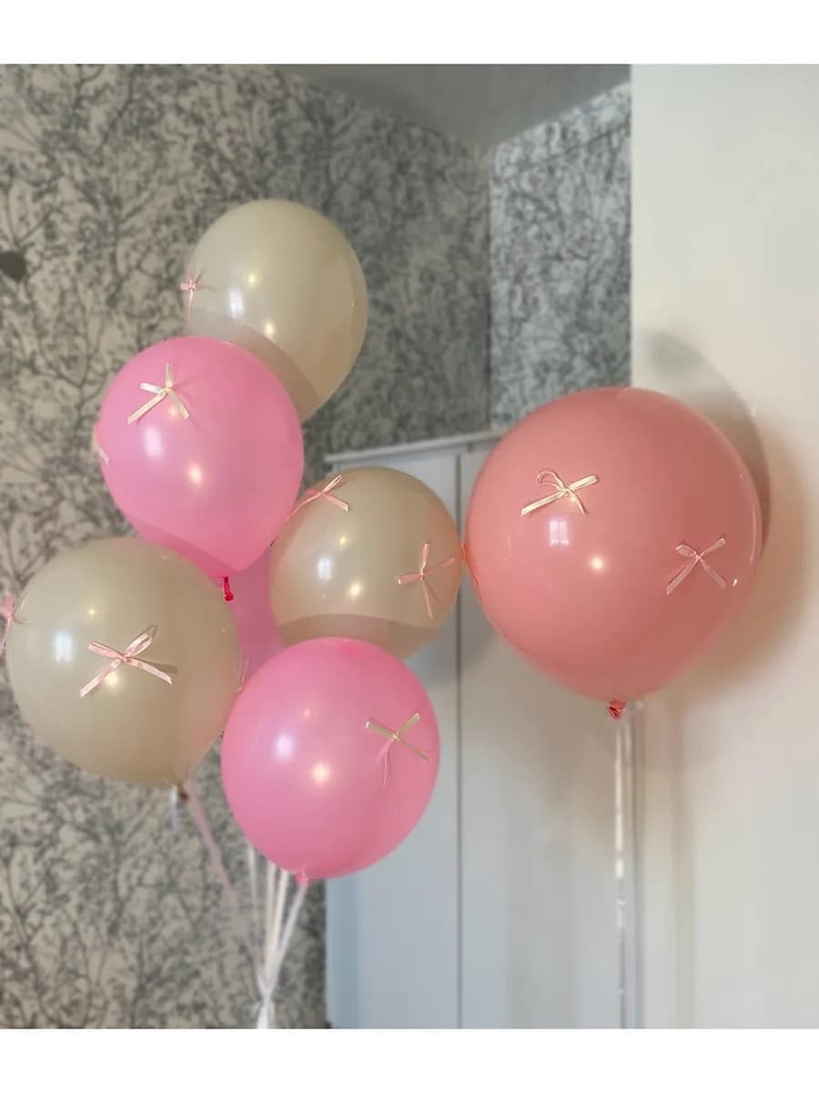 Набор воздушных шаров с бантиками