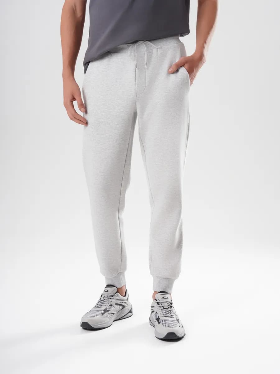 Спортивные штаны мужские серые с начесом - фото 1