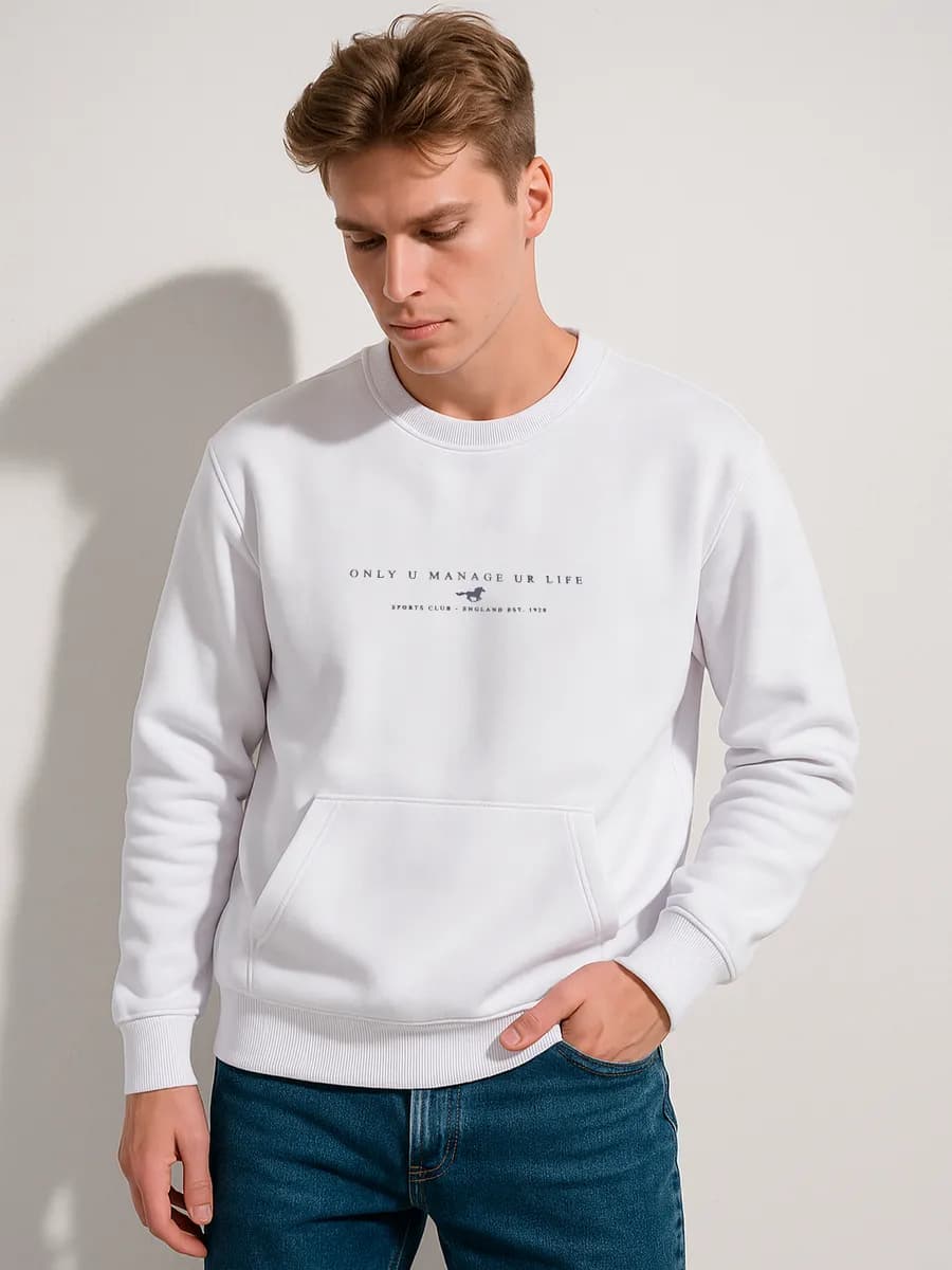 Свитшот оверсайз с начесом