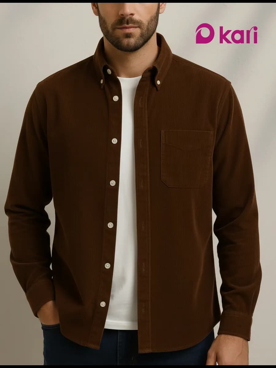 Рубашка мужская вельветовая