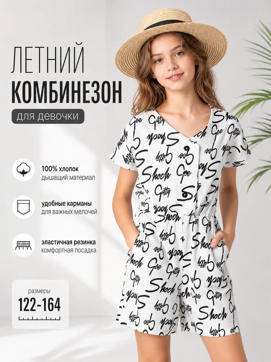 Комбинезон из штапеля летний