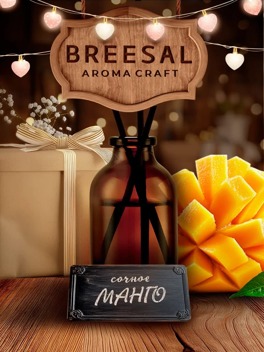 Диффузор для дома с палочками, Манго 28 мл